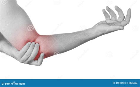 Acute Pain In A Man Elbow Stock Image Image Of Motion 31590921
