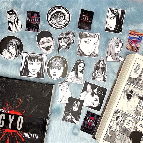 Junji Ito Manga Stickers Matte Laminated Vinyl Sticker Tomie Gyo