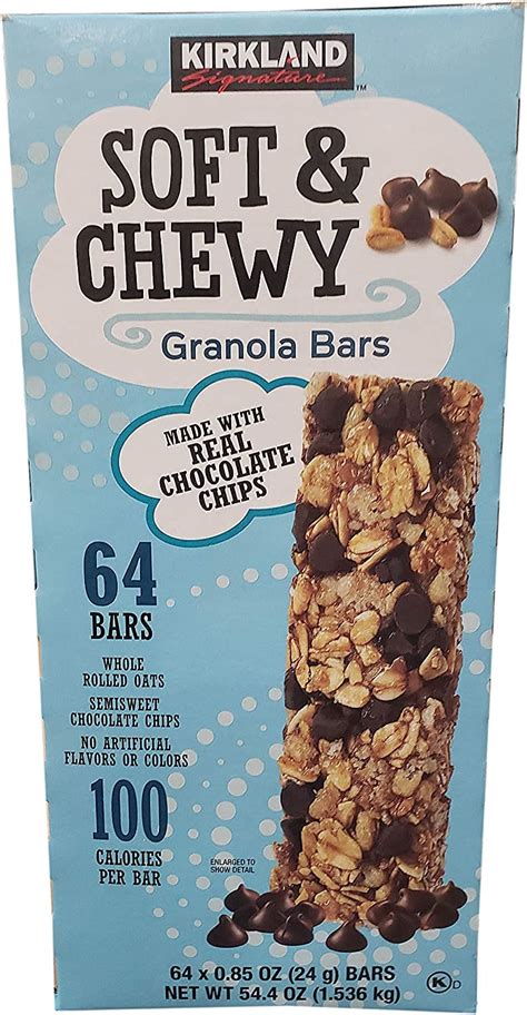 Kirkland Signature Soft And Chewy Chocolate Chips Granola Bars 544 Oz