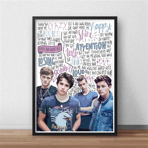 The Vamps Inspired Posterprint Uk Handmade Products