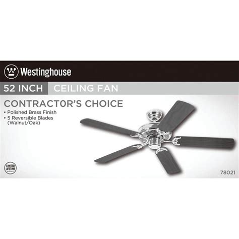 Cheapest 🔔 Westinghouse Contractors Choice 52 In Polished Brass Brown