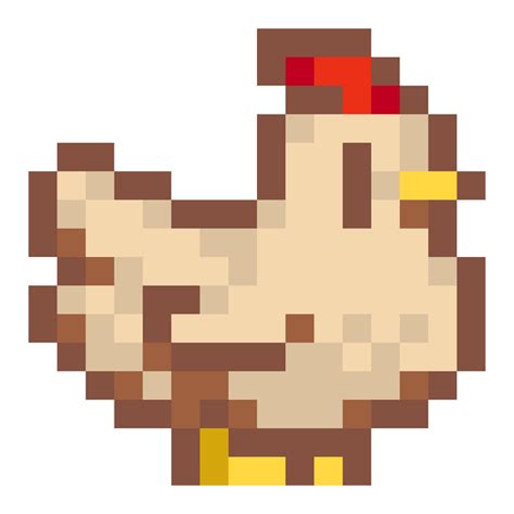 Chicken Pixel Art Grid Stardew Perler Sprite Pixelados Allison Pixelart