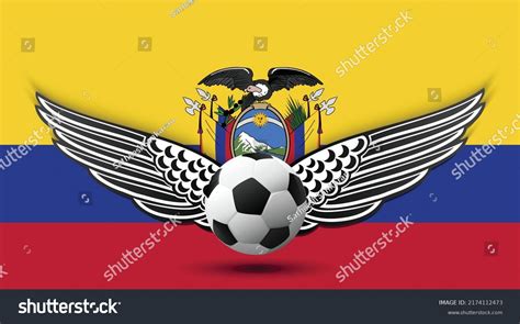 Ecuador Football Team Flag Background Vector Stock Vector Royalty Free