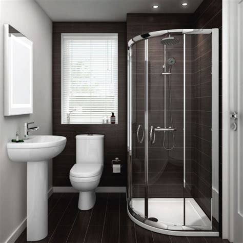 You could forego walls and instead zone the two. 21 Simple Small Bathroom Ideas by Victorian Plumbing
