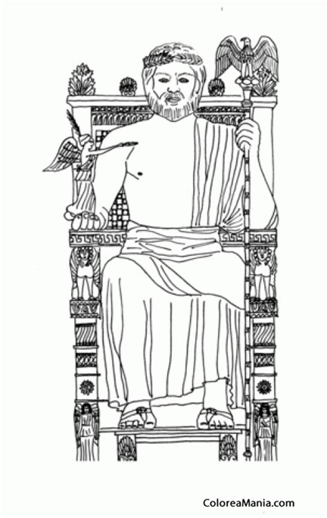 ¿quieres colorear dibujos ya hechos? Colorear Zeus del Olimpo (Mitología Griega), dibujo para ...