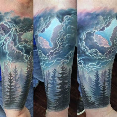 Cloud tattoos for men are becoming more and more popular. 80 Cloud Tattoos For Men - Divine Dwelling Designs
