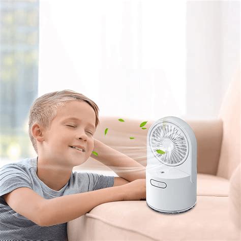 Table Misting Fan Personal Cooling Mister Fan USB Rechargeable Water