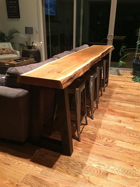 awesome sofa table behind couch against wall intended for Really encourage | Home bar table ...