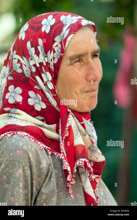 Turkish Woman In Headscarf Alanya Turkey Stock Photo Alamy