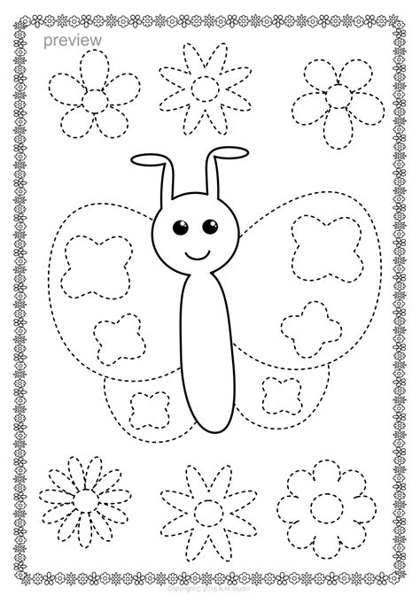 Butterflies Trace And Color Pages Fine Motor Skills Pre Writing