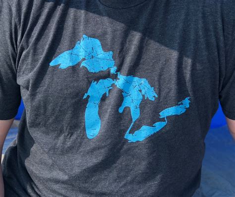 Great Lakes Of Michigan Outline Of Lake Huron Ontario Michigan Erie