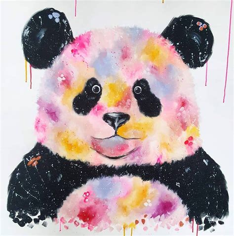 Panda Painting Easy Canvas Painting Acrylic Painting Bear Paintings