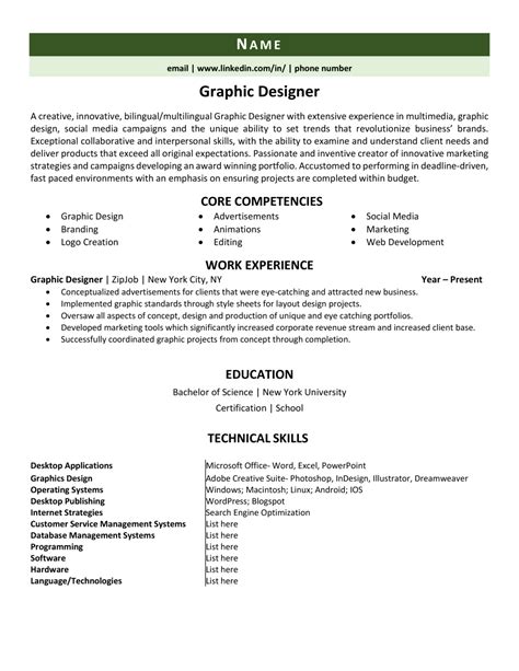 Graphic Designer Resume Example And Guide Zipjob