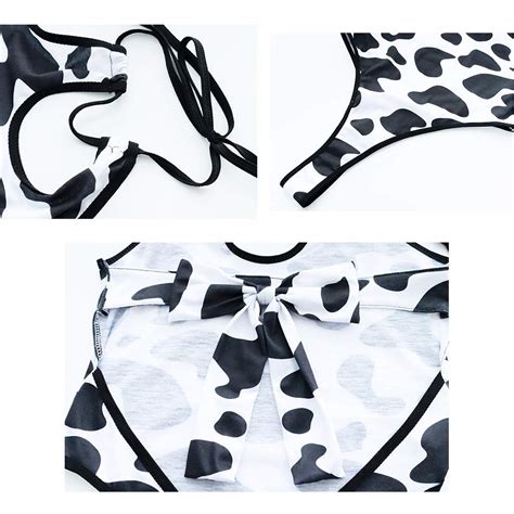 Joyralcos Dalmatian Milk Leopard Cosplay Costume Anime Sexy Mini Cow Bikini Lingerie Set