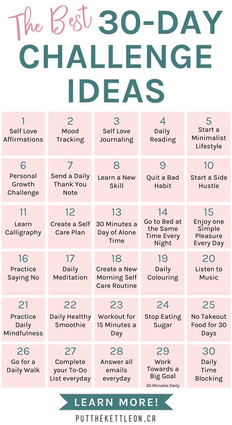 31 Life Changing 30 Day Challenge Ideas 30 Day Challenge Challenged
