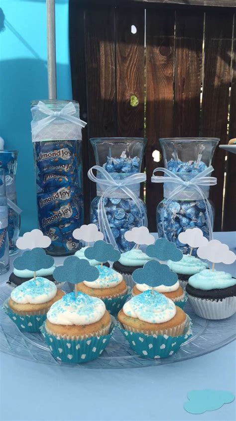 Baby shower food ideas can be tricky — what treats will everyone enjoy? Heaven sent baby shower theme for twins cupcakes | Twins ...