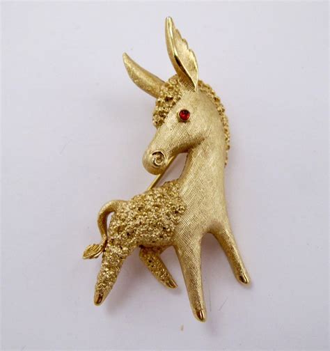 Vintage Trifari Gold Tone Donkey Pin Vintagetrifari Donkeypin