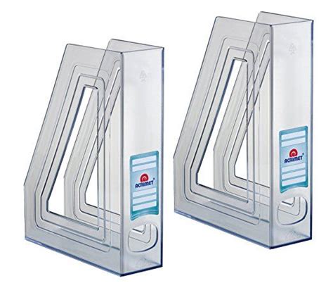 Acrimet Magazine File Holder Crystal Color 2 Pack Use To