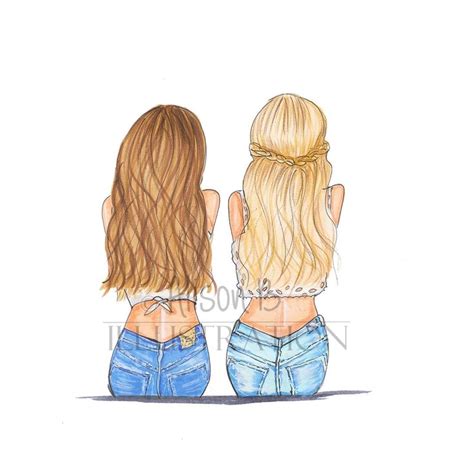 Put your bff through a pop quiz with these 100+ best friend tag i'm only joking, of course, there's no 'better' best friend, but it might be fun to see who can correctly answer more questions about their bestie! Best friends illustration-best friends art-Fashion wall art - BFF- best friend- gift- Fashion ...