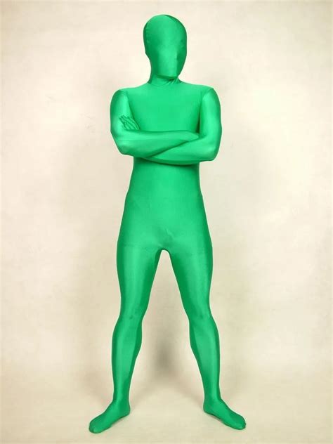 bright green lycra spandex full body elastic tights sexy suit for adult fancy cosplay costume