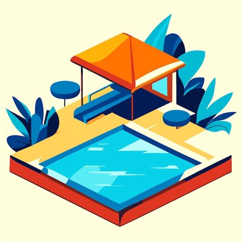 Premium Vector Swimming Pool Vector Illustration