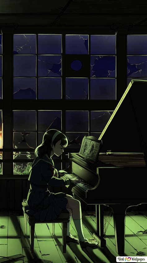 Girl Playing The Piano Piano Anime Iphone Hd Phone Wallpaper Pxfuel