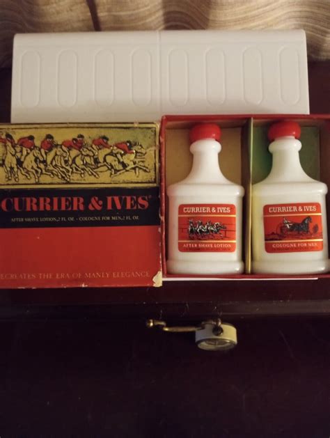 Vintage Currier And Ives Lotioncologne Vanity Perfume And Shaving