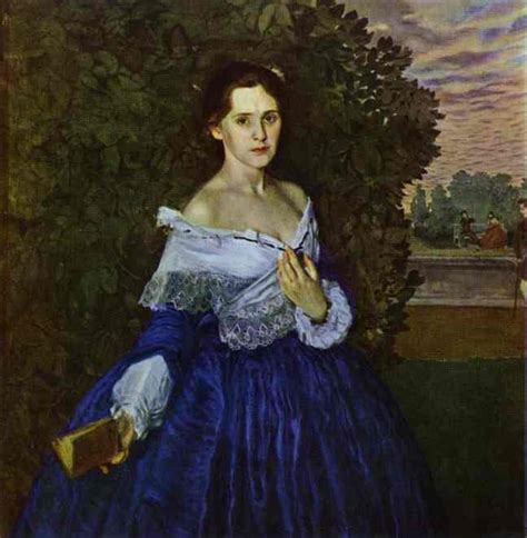 Oil Paintinglady In Blue Portrait Of The Artist Yelizaveta Martynova