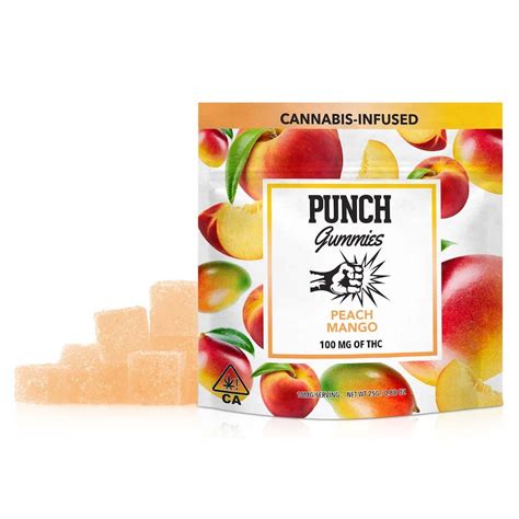 Punch Edibles And Extracts Peach Mango Gummies 100mg Weedmaps