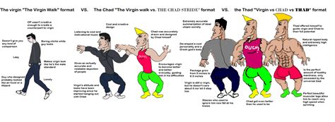 The Virgin Virgin Walk Vs The Chad Virgin Vs Chad Vs The Thad