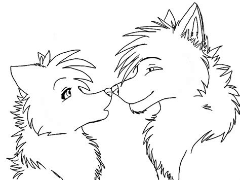 Learn how to draw anime couple hugging pictures using these outlines or print just for coloring. Wolf lineart ms paint by The1andonlyRaven on DeviantArt