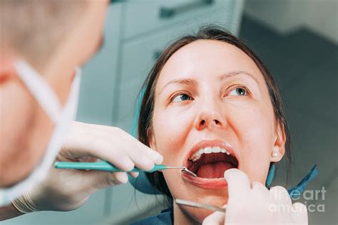 Dental Check Up Photograph By Microgen Images Science Photo Library Fine Art America