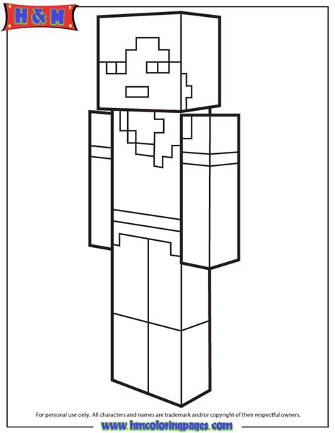 Minecraft People Coloring Pages Clip Art Library