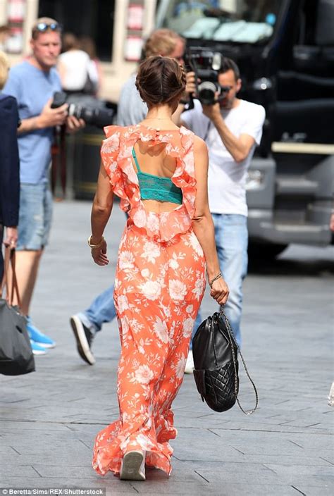 Myleene Klass Is The Picture Of Elegance In Orange Dress Daily Mail