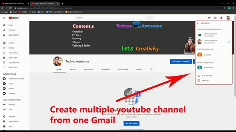 How To Create Multiple YouTube Channel From One Gmail Account In