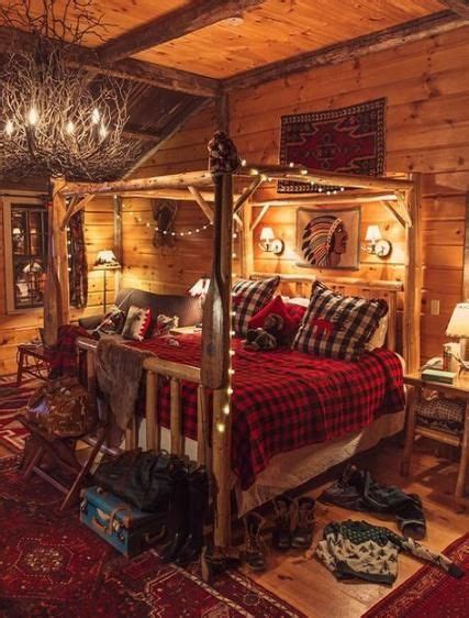 30 Ideas For Bedroom Design Red Beds Rustic Bedroom Design Cabin