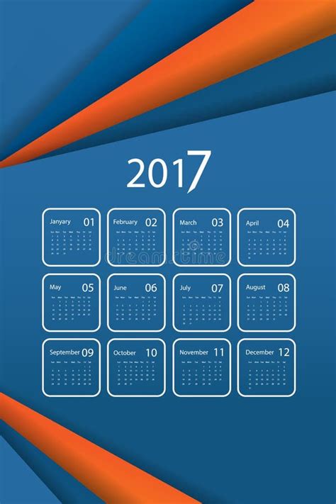Vector Calendar For 2017 Stock Vector Illustration Of February 76118800