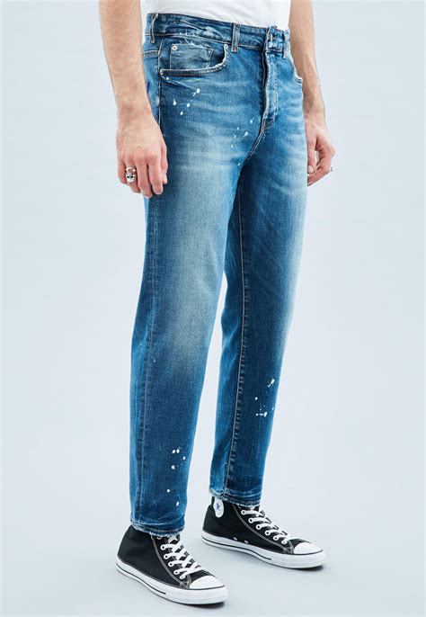 Blue Tapered Cropped Dara Jeans Mennace