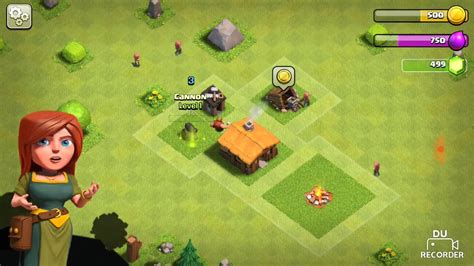 Clash Of Clans Base Build Beginners Guide Level 1 Town Hall Gameplay Youtube