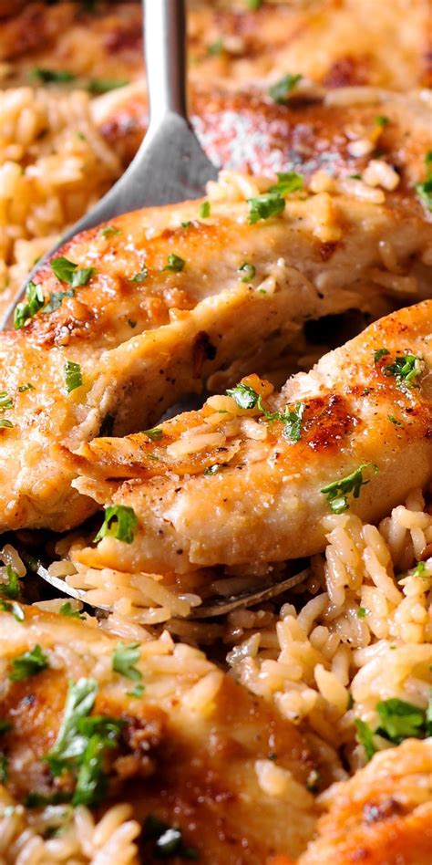 Video honey garlic chicken tenders recipe : Chicken with Garlic Parmesan Rice in 2020 | Recipes ...