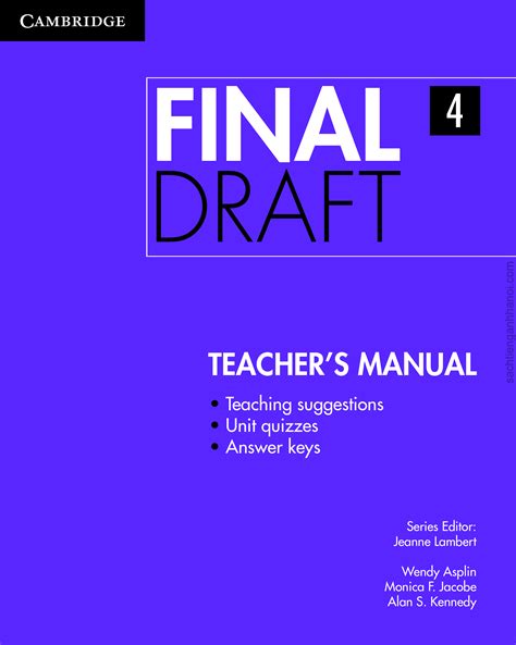 [download pdf] cambridge final draft level 4 teacher s manual [1] sách tiếng anh hà nội