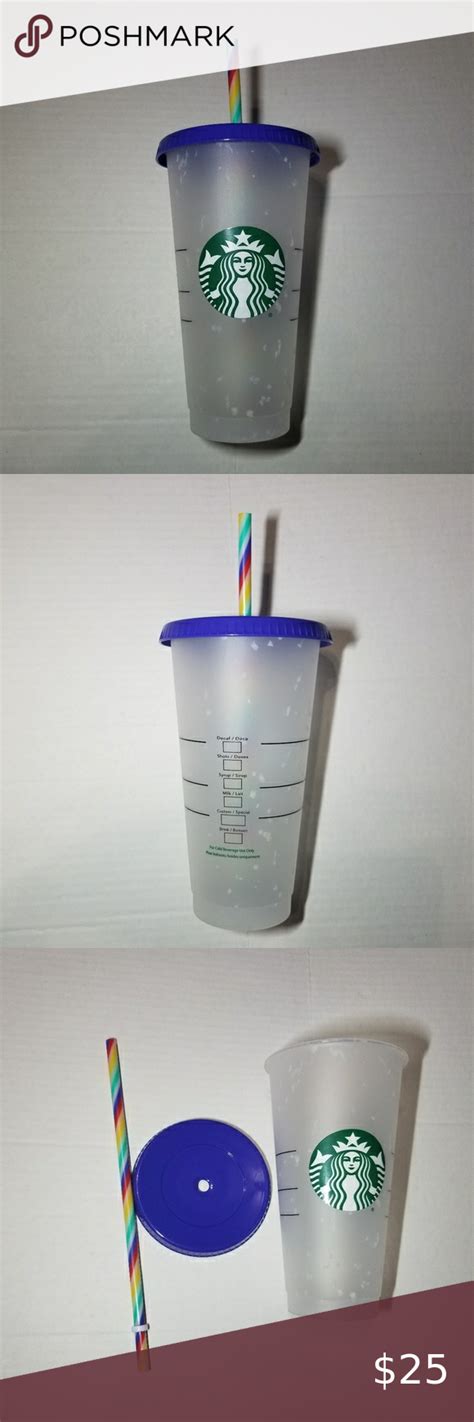 24 Oz Starbucks Pride Confetti Color Changing Cold Tumbler Cup Rainbow