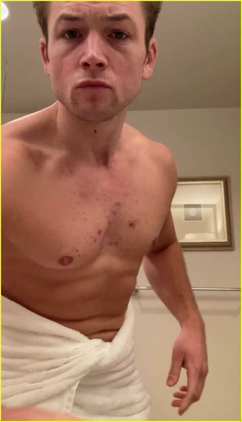 Taron Egerton Bares His Body Dances In A Towel In New Instagram Video Photo