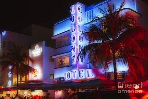 Art Deco Neon Of Miami Beach Photograph By George Oze
