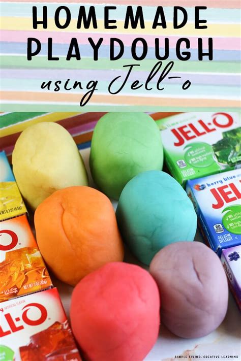 How To Make Homemade Playdough With Jell O Homemade Playdough Homemade Playdough Recipe