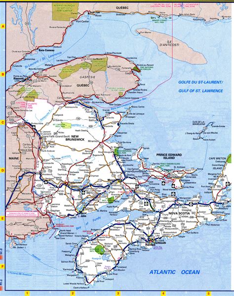 New Brunswick Highways Mapfree Printable Road Map Of New Brunswick Canada