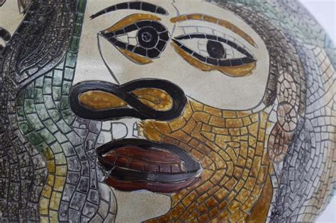 Pablo Picasso Large Pablo Picasso Mosaic Ceramic Vase