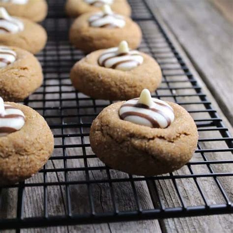 White Chocolate Gingerbread Thumbprint Cookies Taste And See
