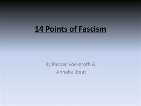14 Points Of Fascism Kasper And Anneke