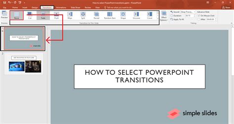 How To Select Powerpoint Transitions In 4 Easy Steps